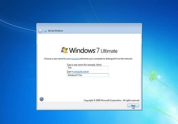 Cara instal Windows 7 nama pc