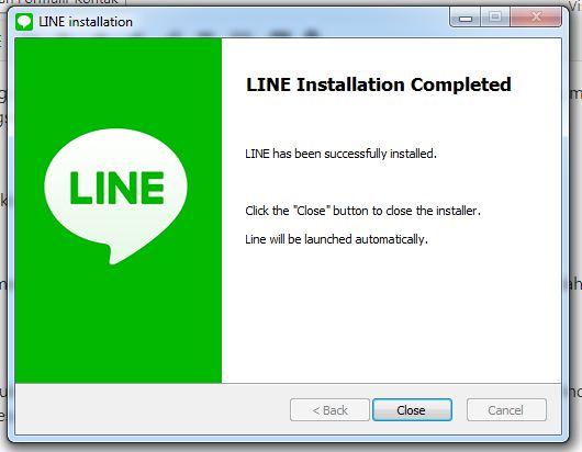 instal line di laptop