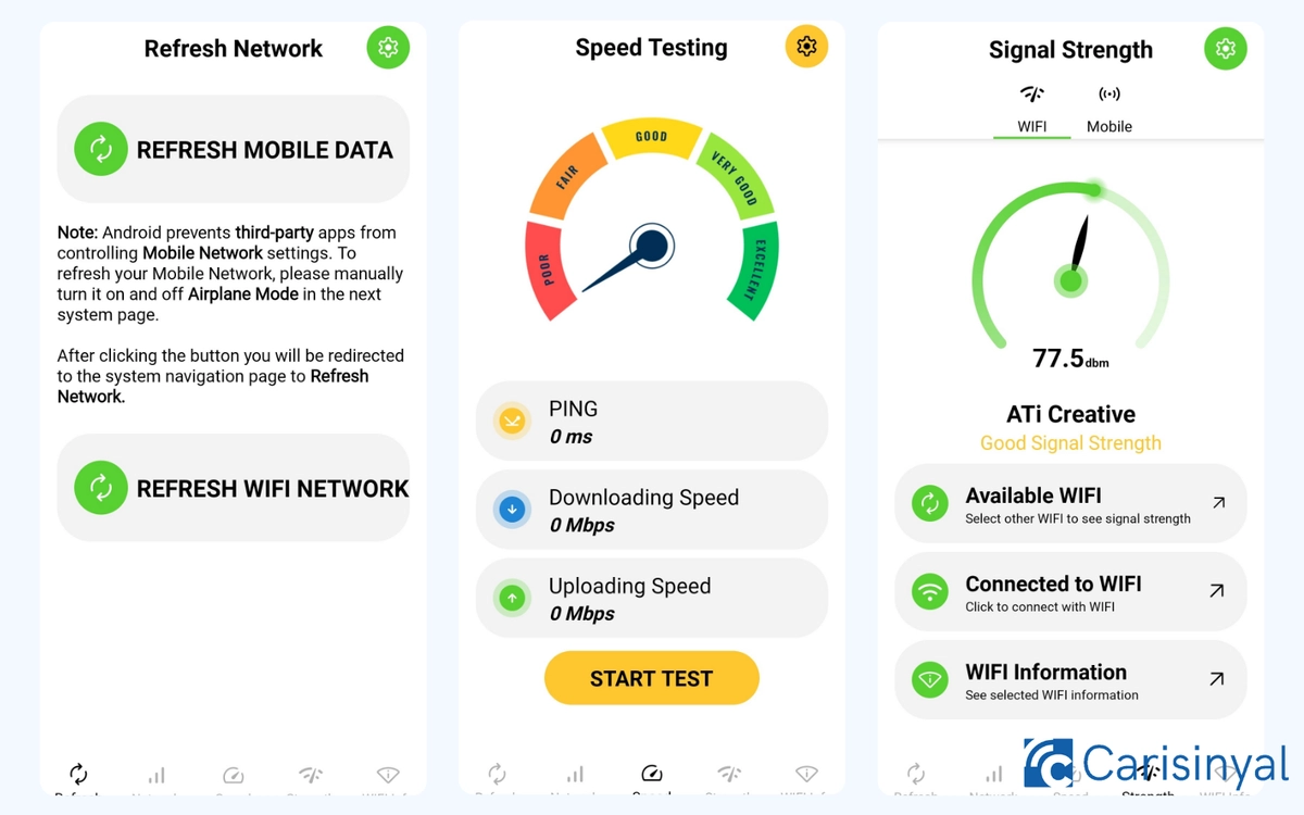 TriTech Techno Point Signal Strength Test & Refresh_