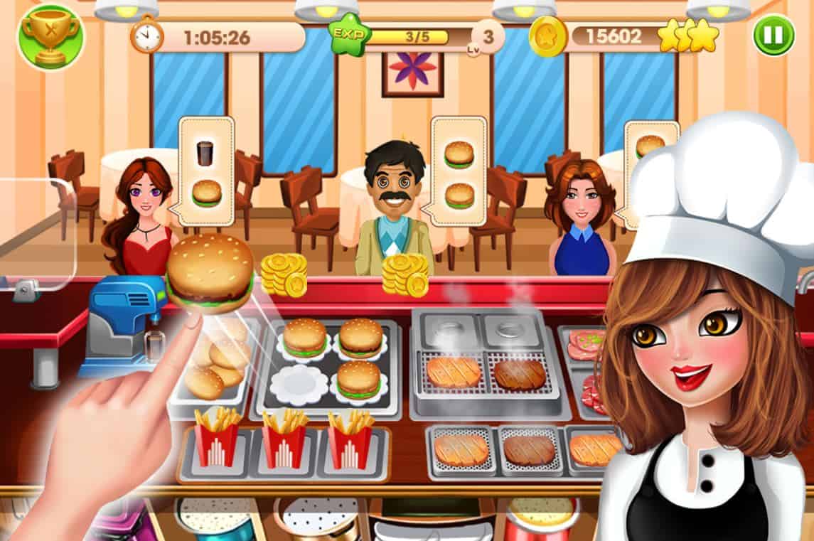 games with graphics like cooking fever and burger shop