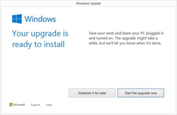 cara upgrade windows 10