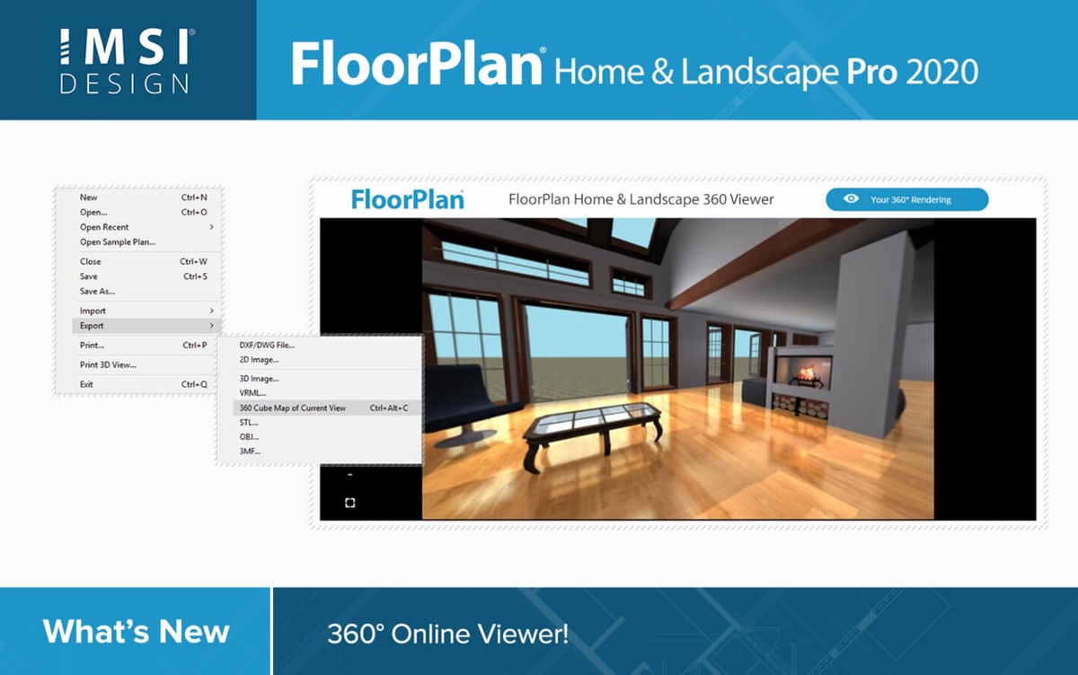 FloorPlan 2020 Home & Landscape Pro dengan Lightworks