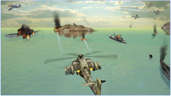 game perang pesawat tempur Gunship Strike 3D