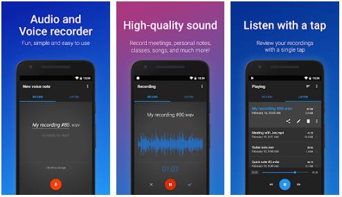 aplikasi perekam suara Easy Voice Recorder