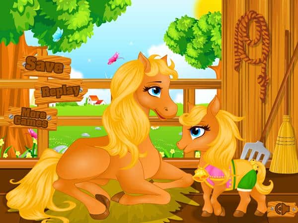 Pony Gives Birth Baby Games