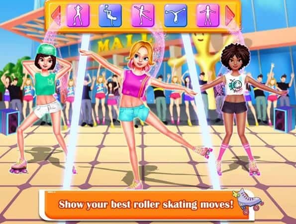 Roller Skating Girl Perfect 10 ❤ Free Dance Games