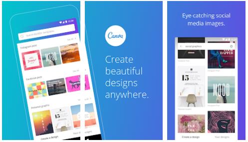 The app to create invitation cards Canva