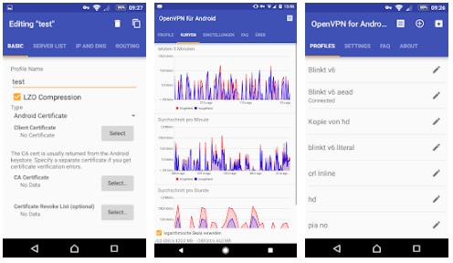 instal the new for android OpenVPN Client 2.6.5
