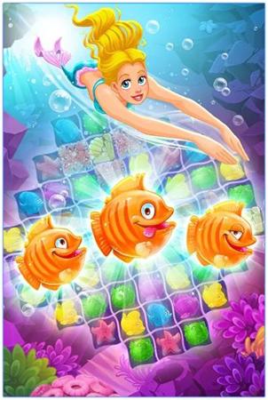 game Mermaid - treasure match-3