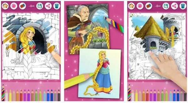 Rapunzel coloring pages to improve creativity
