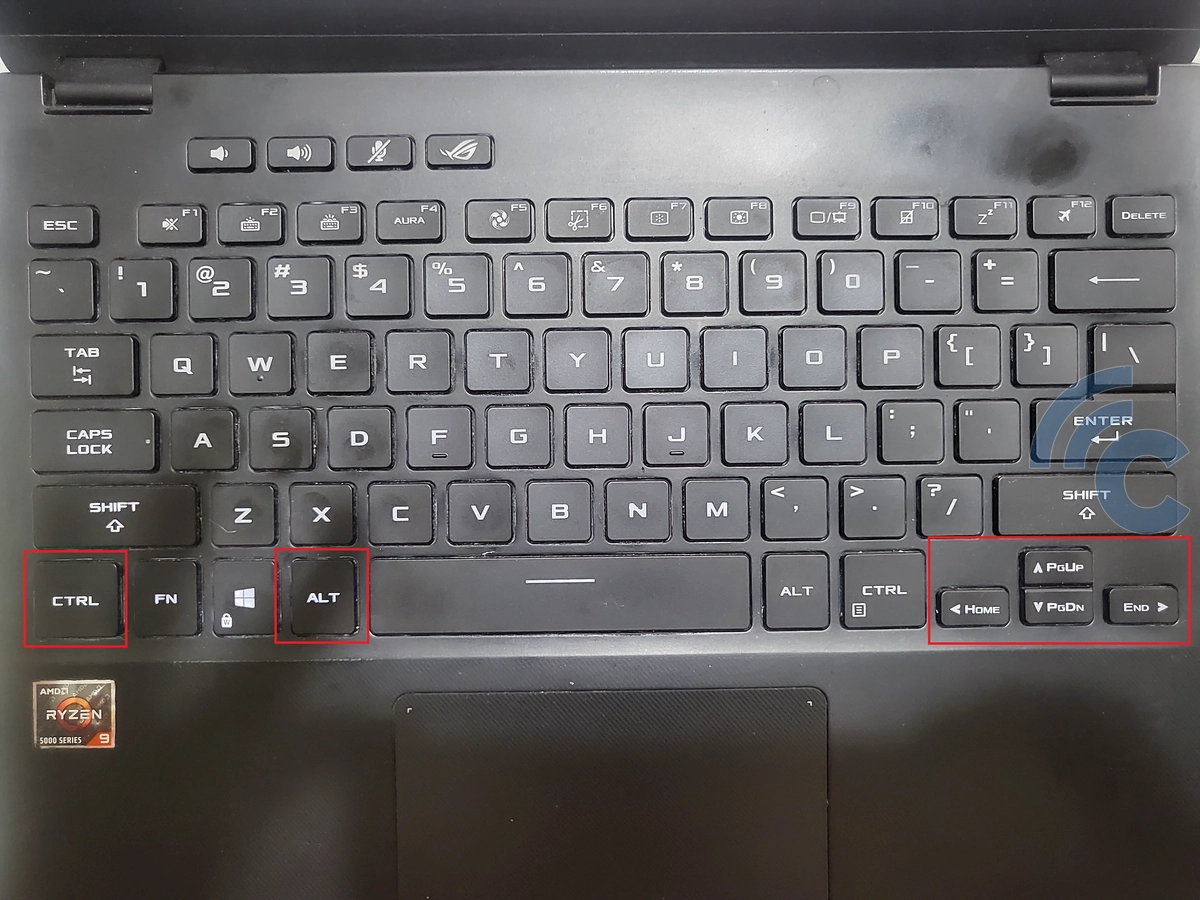 ctrl alt panah