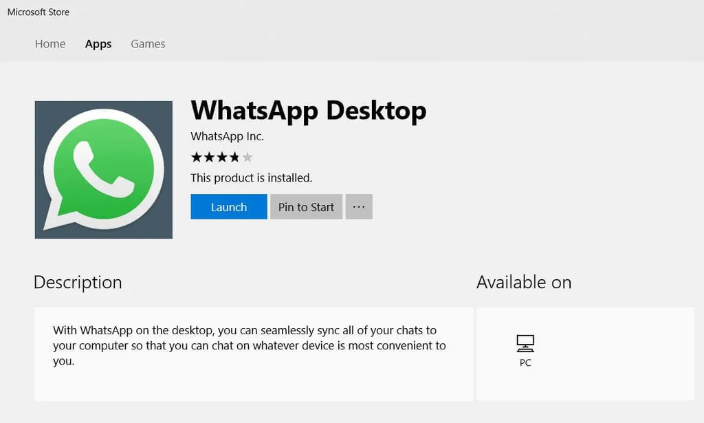 desktop whatsapp
