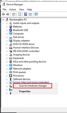 3 scan for hardware changes