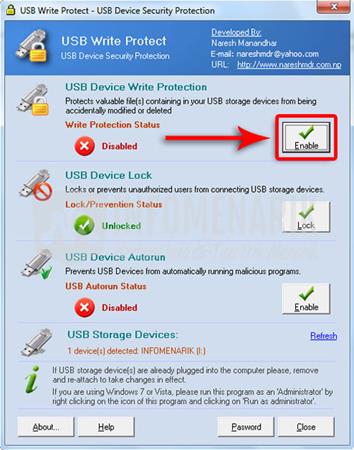 USB Write Protected