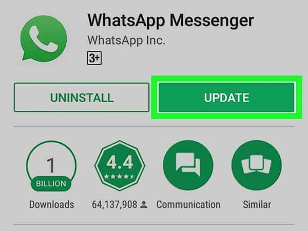 Update & Install Ulang Whatsapp