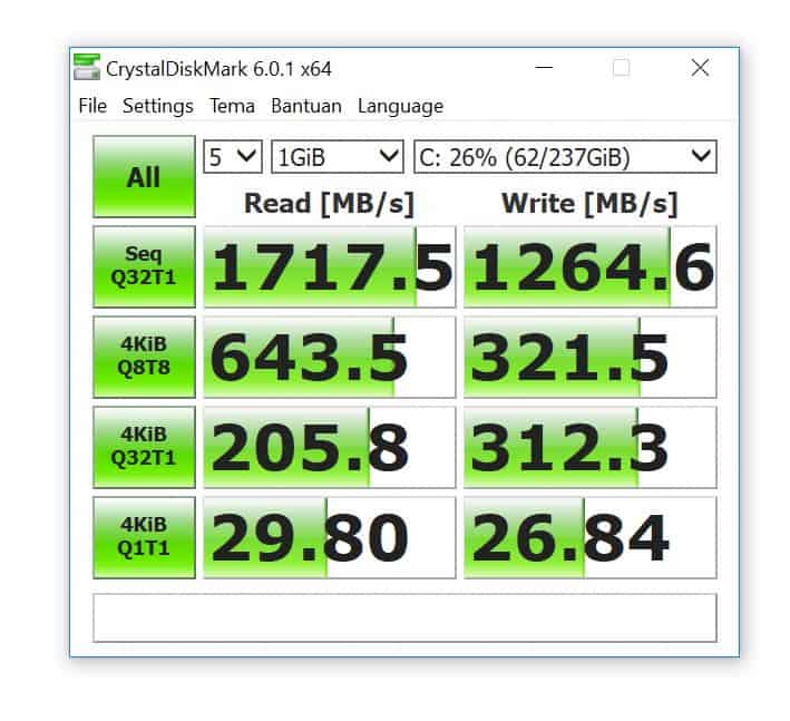 Tes Kecepatan SSD Asus Zenbook 13 UX333FA