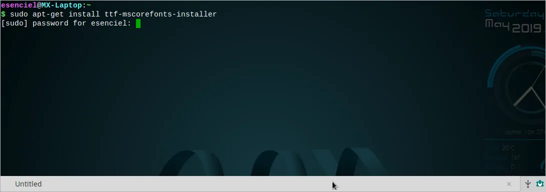 Instalasi Font Windows di Linux Berbasis Debian secara Online 3