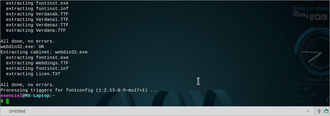 Instalasi Font Windows di Linux Berbasis Debian secara Online 5