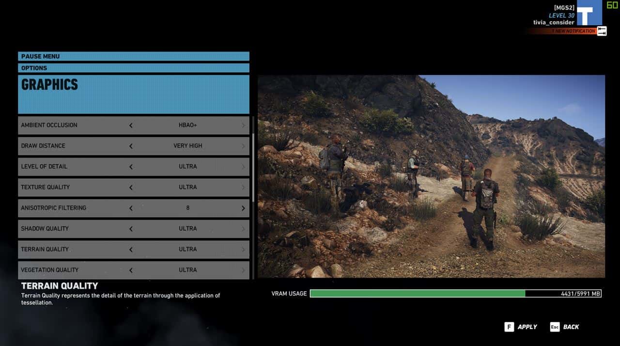 fps ghost recon setting ultra