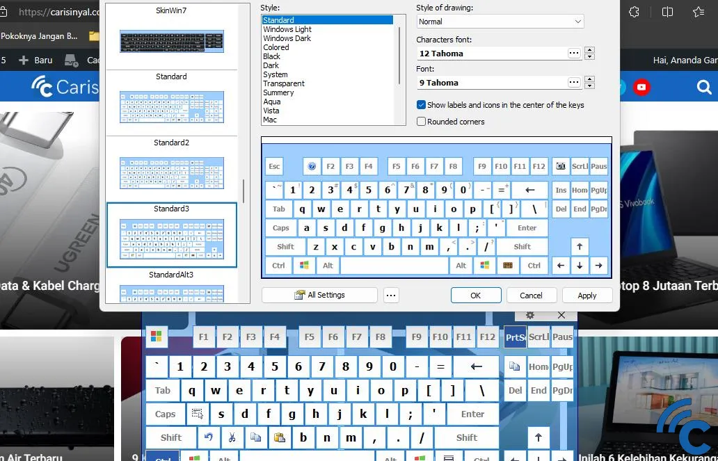 comfort on screen keyboard_