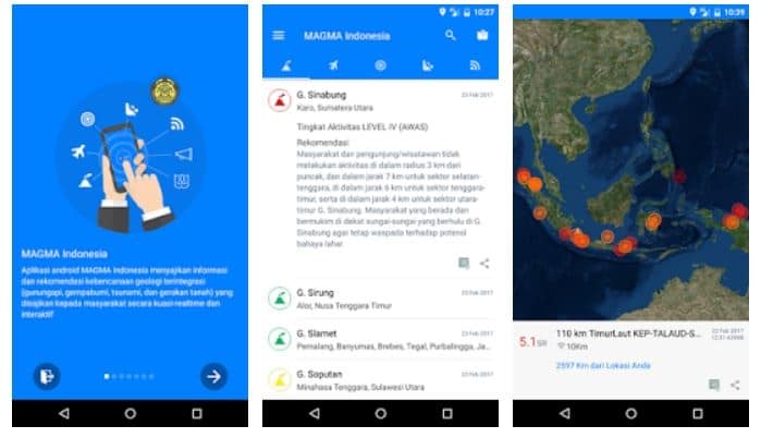 magma indonesia aplikasi bencana