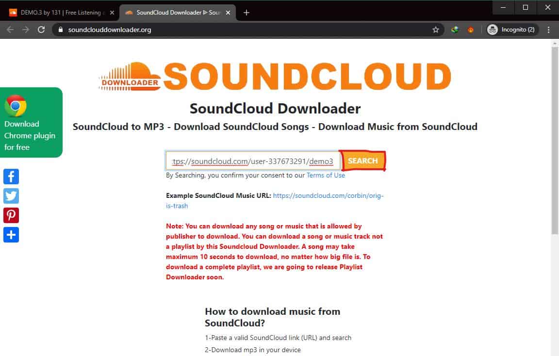 Download Lewat soundclouddownloader.org