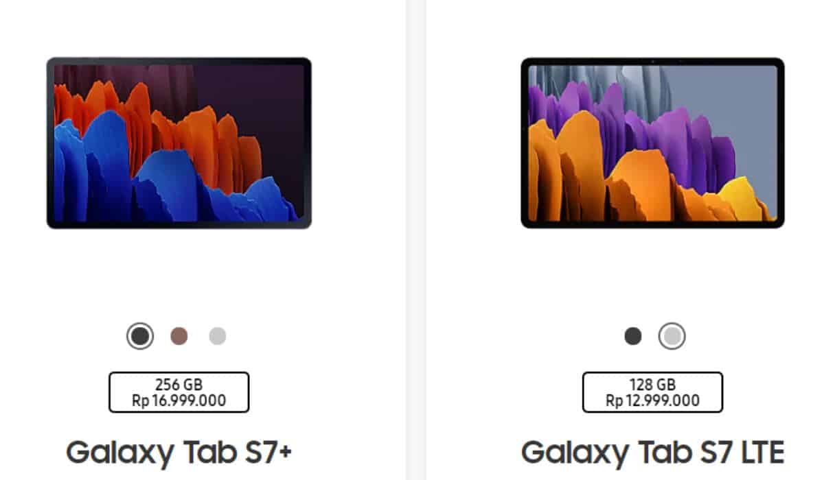 harga Samsung Galaxy Tab S7 series