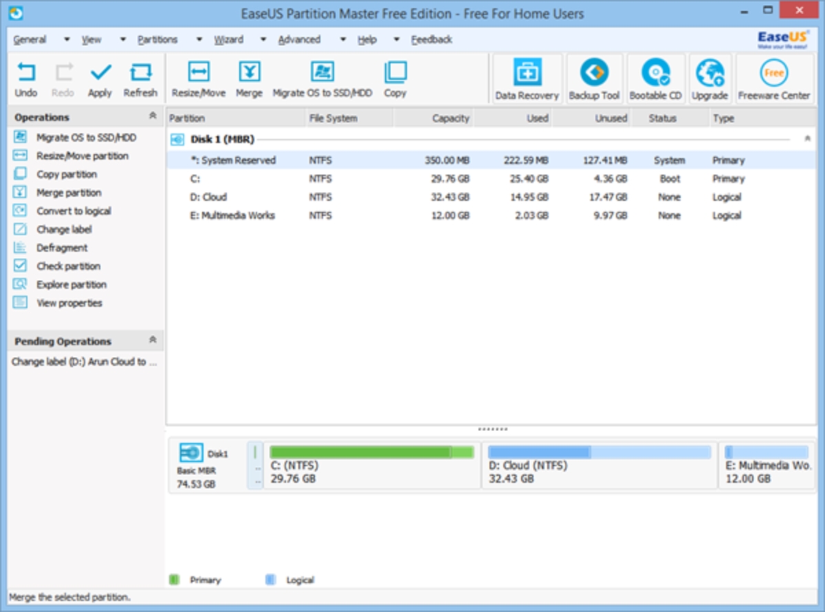 easeus disk manager