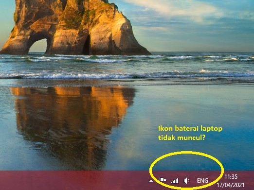 Inilah Cara Mudah Menampilkan Icon Baterai di Laptop 1