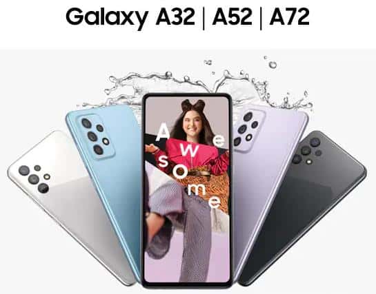 Samsung Galaxy A32, Galaxy A52, dan Galaxy A72 