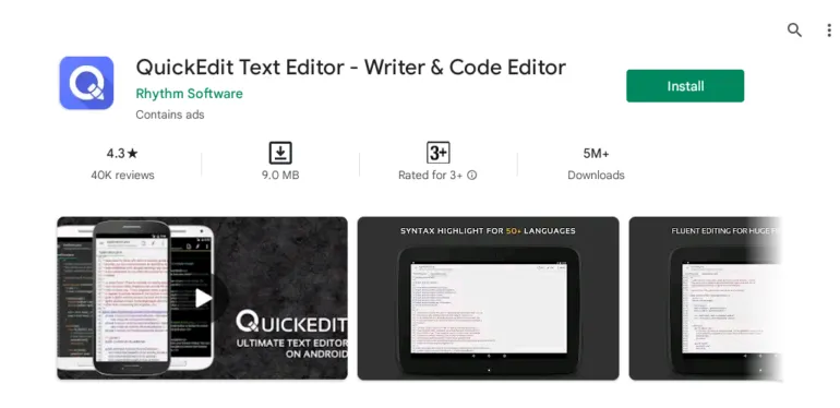 QucikEdit Text Editor