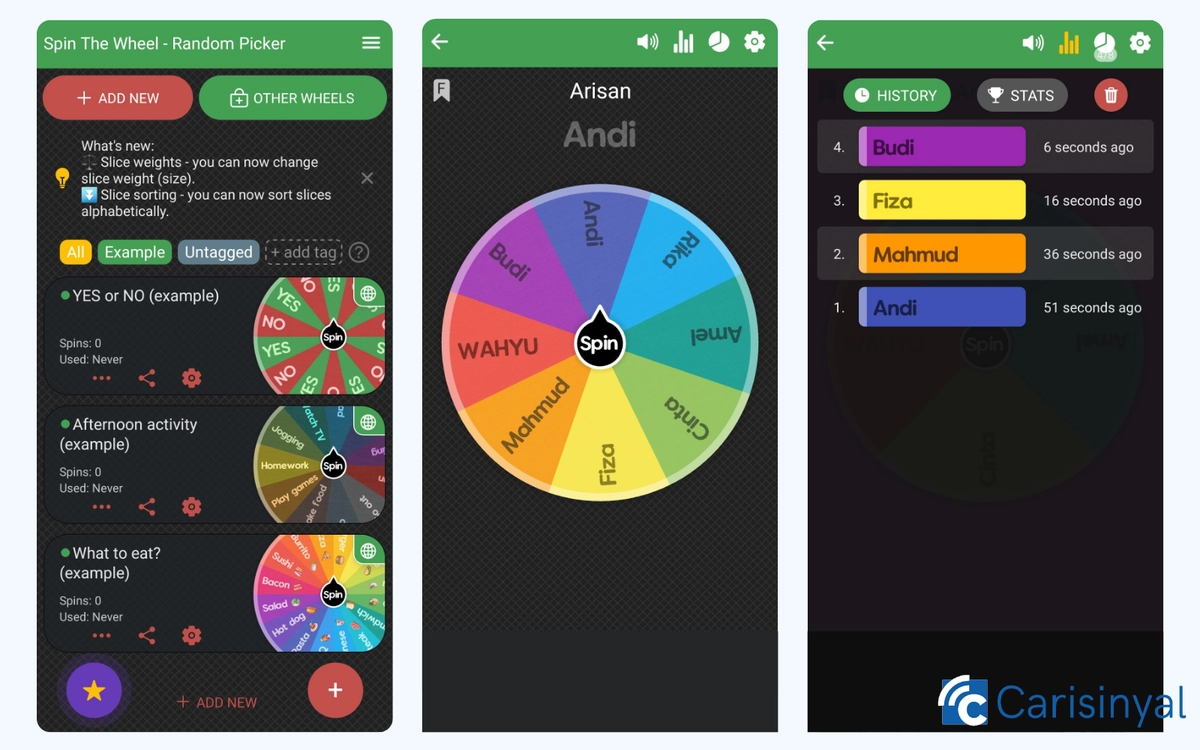Aplikasi Kocokan Arisan_Spin The Wheel_