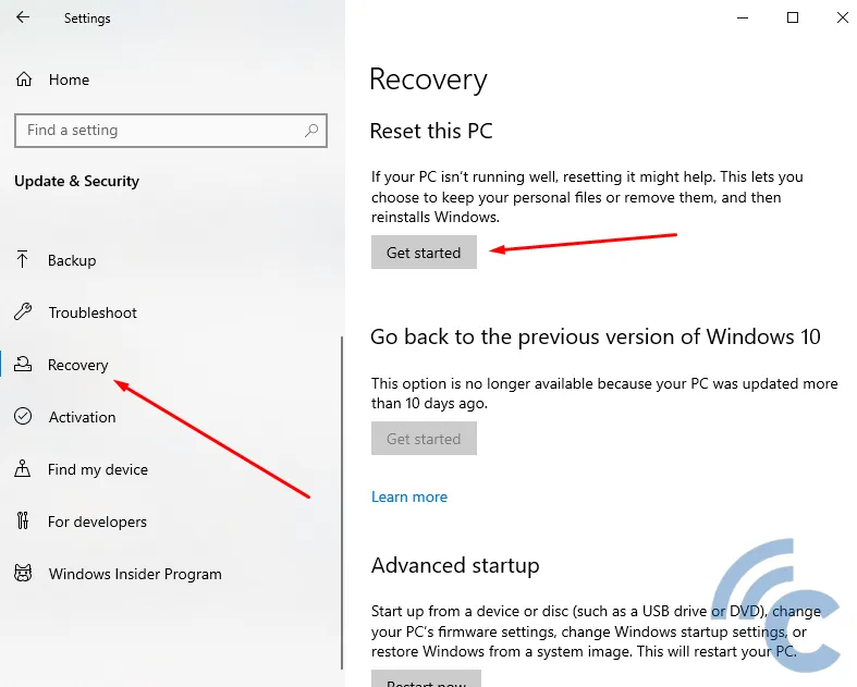Cara Instal ulang Windows 10