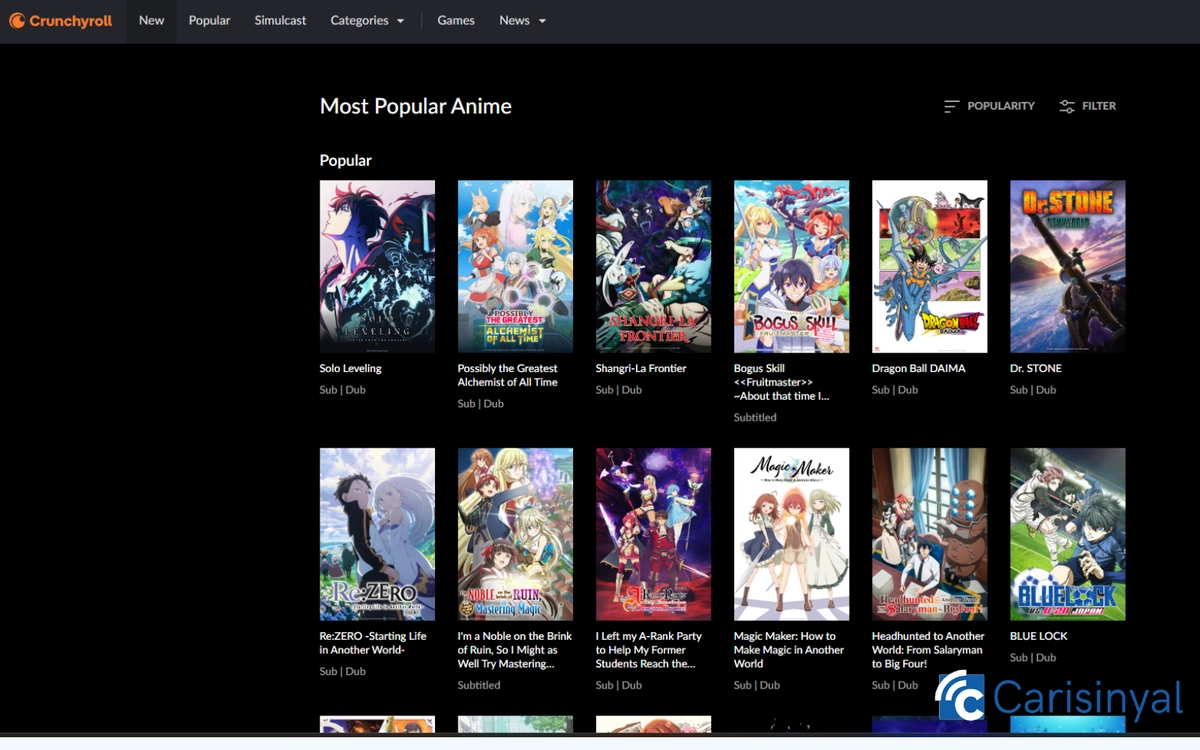 Situs streaming anime_Crunchyroll_