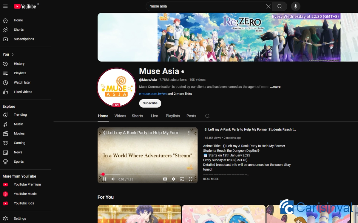 Situs streaming anime_YouTube_