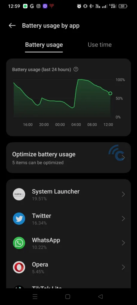 baterai di ponsel Android