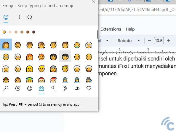 Cara Menggunakan Emoji di Laptop Windows 10