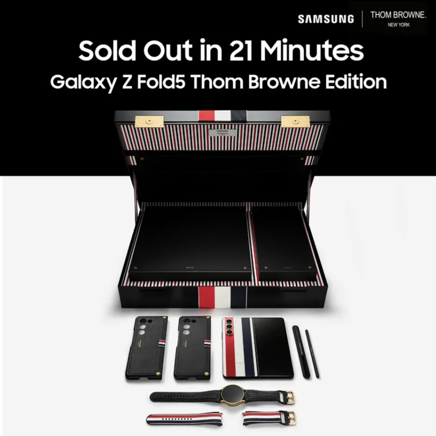 Samsung Galaxy Z Fold5 dan Galaxy Watch 6 Thom Browne