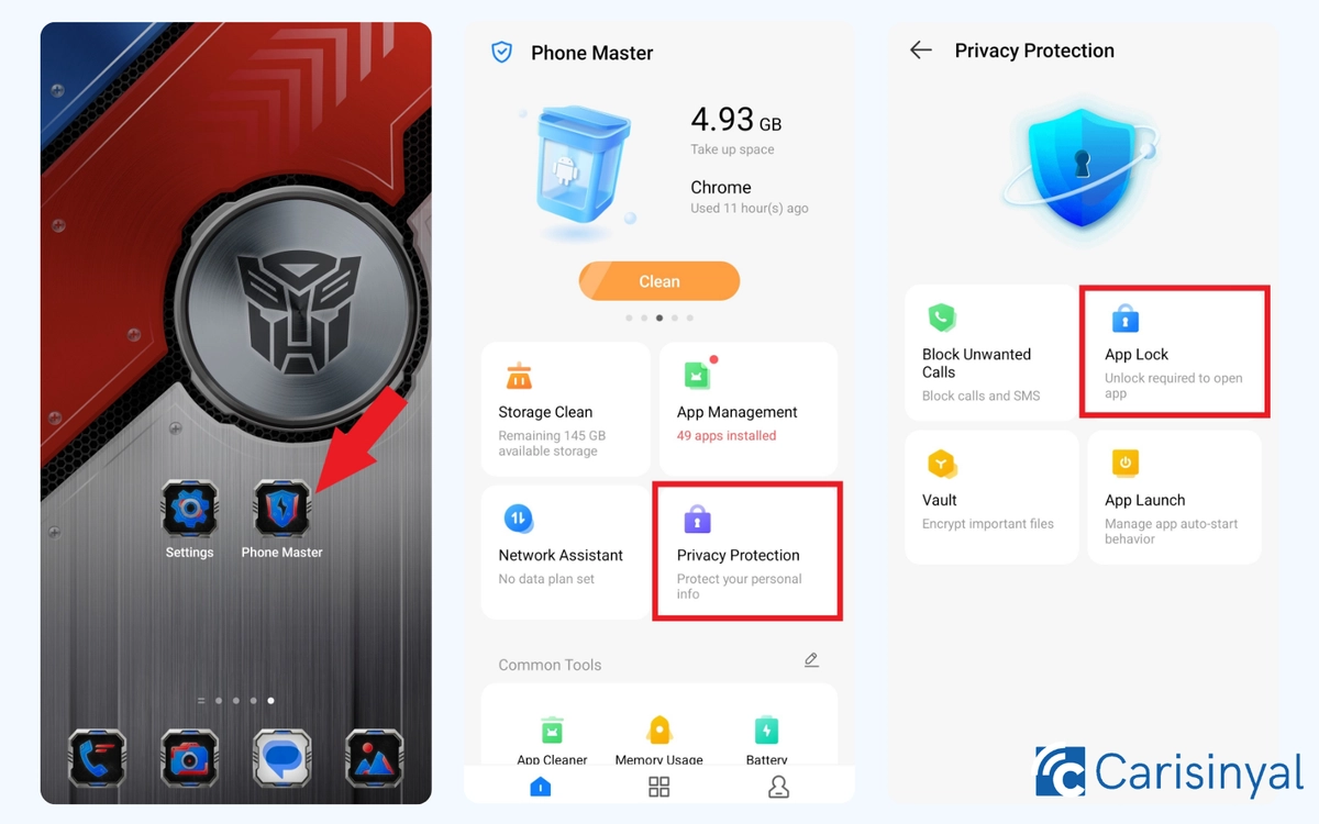 Cara Mengunci Aplikasi di HP Tecno