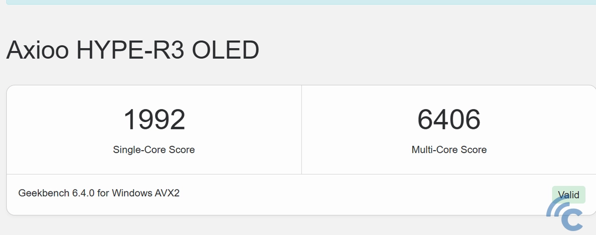 Geekbench axioo hype r3