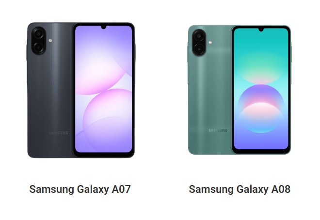 Samsung Galaxy A07 vs Samsung Galaxy A08